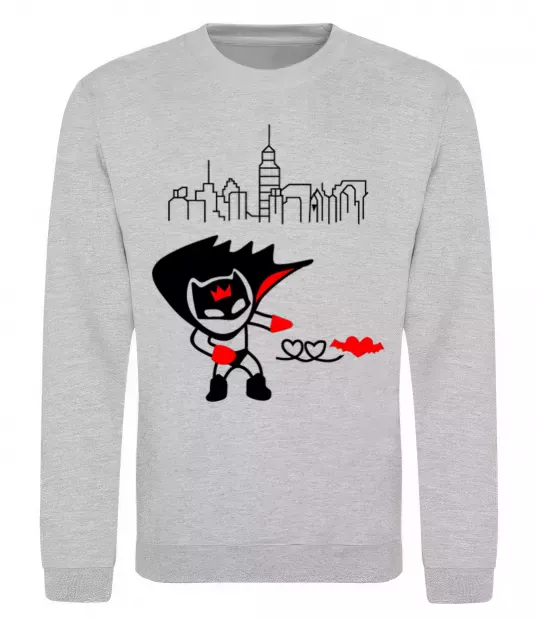Свитшот Bat boy Серый меланж фото