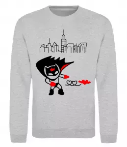 Свитшот Bat boy Серый меланж фото