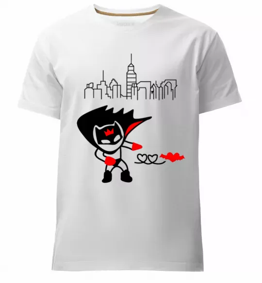 Мужская премиум футболка Bat boy Белый фото