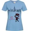 Женская футболка Cat girl Голубой фото
