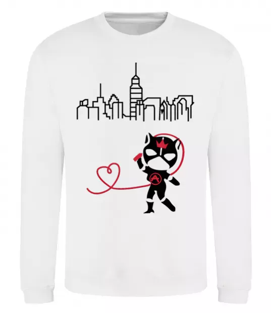 Світшот Cat girl Білий фото