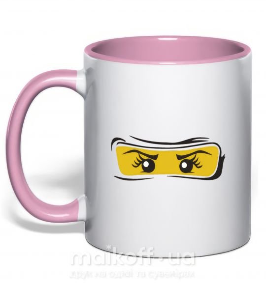 Чашка с цветной ручкой Ninjago girl Нежно розовый фото