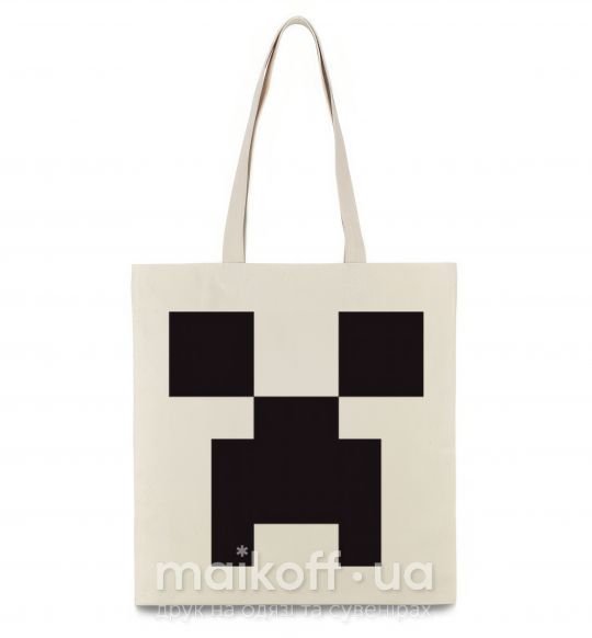 Еко-сумка Minecraft logo Бежевий фото