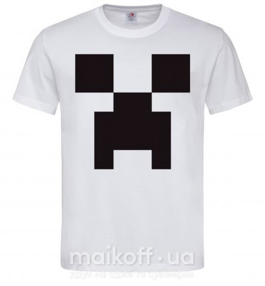 Чоловіча футболка Minecraft logo Білий фото