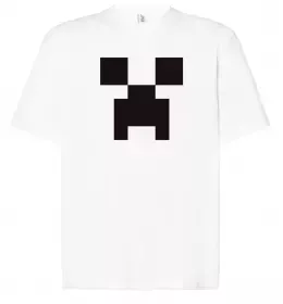 Футболка Оверсайз Minecraft logo Белый фото