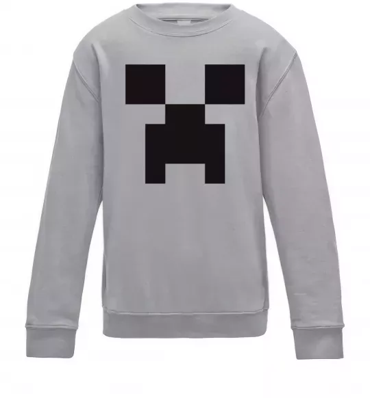 Детский Свитшот Minecraft logo Серый меланж фото