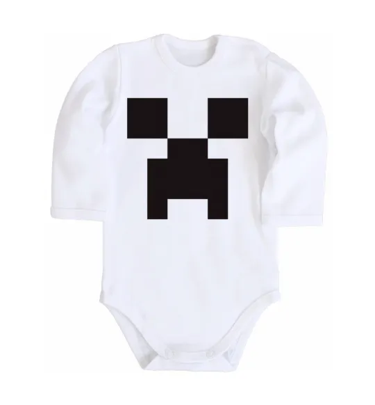 Дитячий бодік Minecraft logo Білий фото