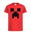 Детская футболка Minecraft logo Красный фото