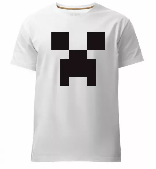 Чоловіча преміум футболка Minecraft logo Білий фото