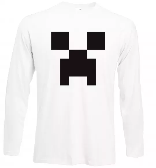 Лонгслив Minecraft logo Белый фото