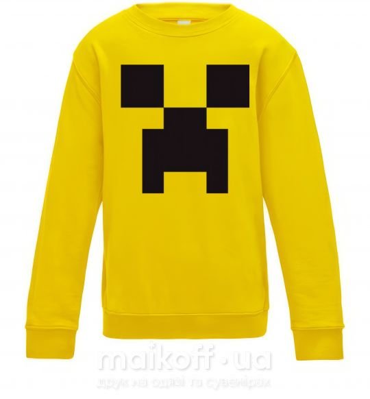 Детский Свитшот Minecraft logo Солнечно желтый фото