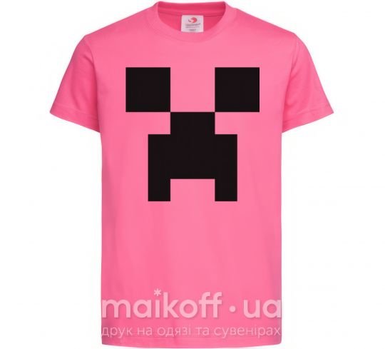Дитяча футболка Minecraft logo Яскраво-рожевий фото