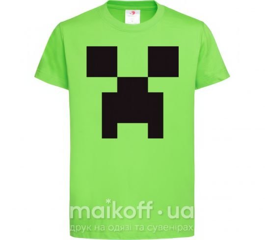 Дитяча футболка Minecraft logo Лаймовий фото