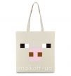Эко-сумка Minecraft pig Бежевый фото