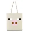 Эко-сумка Minecraft pig Бежевый Эко-сумка Minecraft pig Бежевый фото