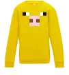 Детский Свитшот Minecraft pig Солнечно желтый фото