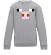 Детский Свитшот Minecraft pig Серый меланж фото