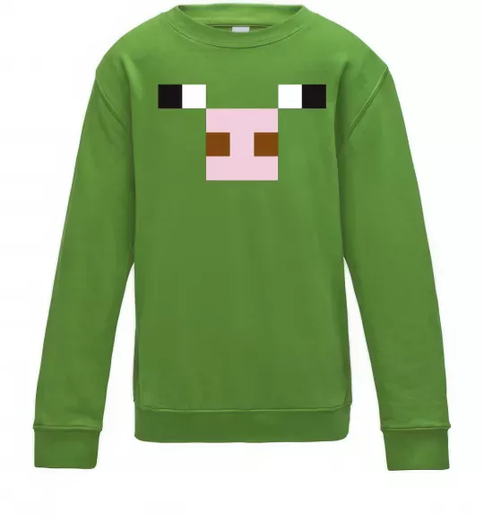Детский Свитшот Minecraft pig Лаймовый фото