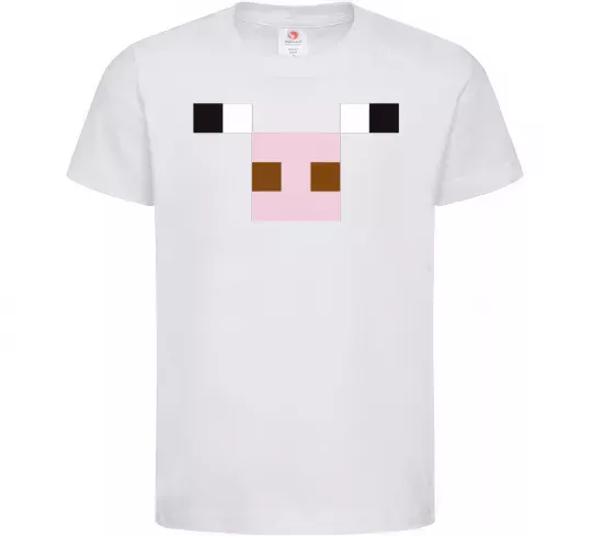 Дитяча футболка Minecraft pig Білий фото