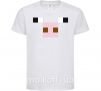 Детская футболка Minecraft pig Белый фото