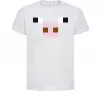 Дитяча футболка Minecraft pig Білий фото