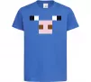 Дитяча футболка Minecraft pig Яскраво-синій фото