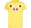 Дитяча футболка Minecraft pig Лимонний фото