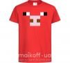 Детская футболка Minecraft pig Красный фото