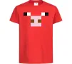 Дитяча футболка Minecraft pig Червоний фото