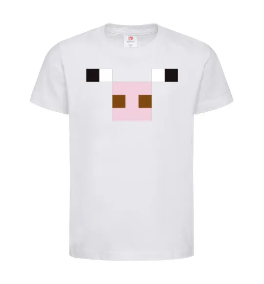 Дитяча футболка Minecraft pig Білий фото