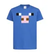 Дитяча футболка Minecraft pig Яскраво-синій фото