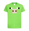 Дитяча футболка Minecraft pig Лаймовий фото