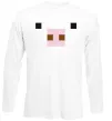 Лонгслив Minecraft pig Белый фото