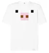 Футболка Оверсайз Minecraft pig Белый фото