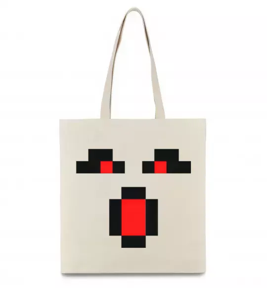 Эко-сумка Minecraft evil Бежевый фото