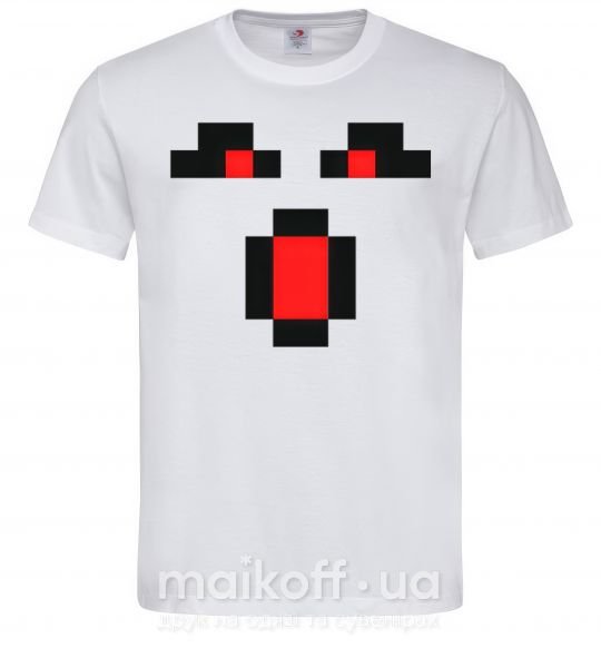 Мужская футболка Minecraft evil Белый фото