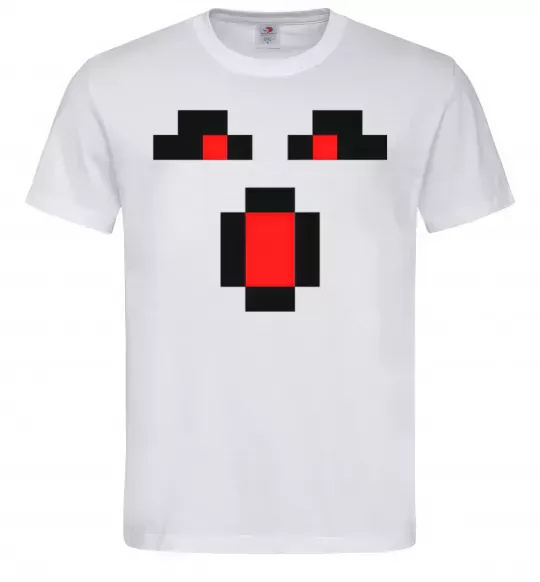Мужская футболка Minecraft evil Белый фото