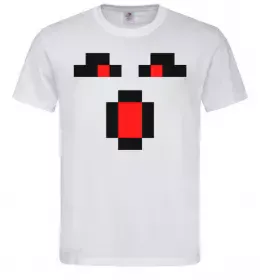 Мужская футболка Minecraft evil Белый фото