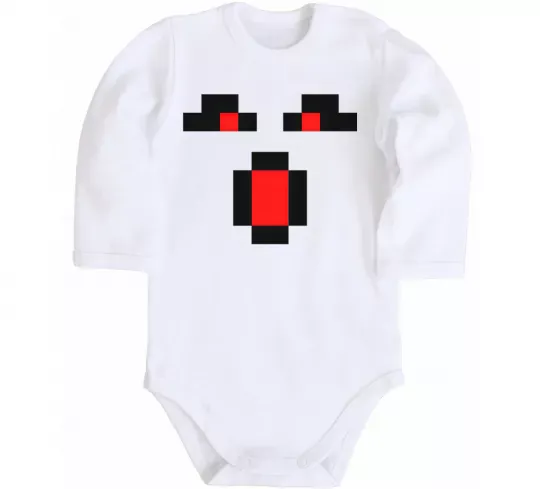 Детский боди Minecraft evil Белый фото