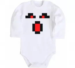 Дитячий бодік Minecraft evil Білий фото