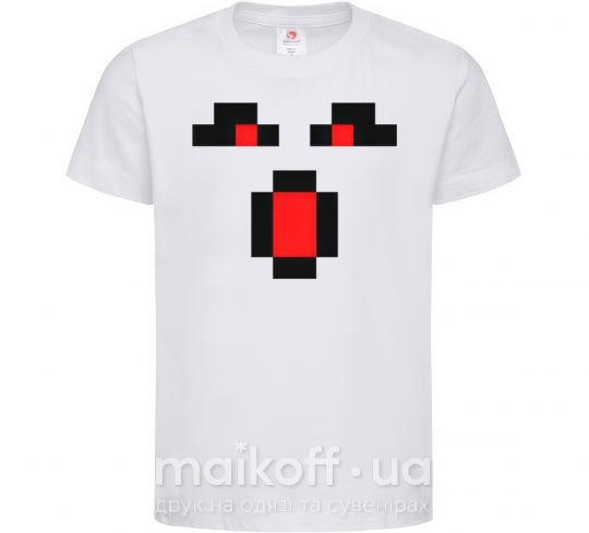 Дитяча футболка Minecraft evil Білий фото