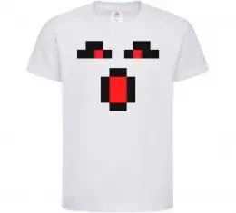 Дитяча футболка Minecraft evil Білий фото