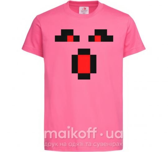 Дитяча футболка Minecraft evil Яскраво-рожевий фото