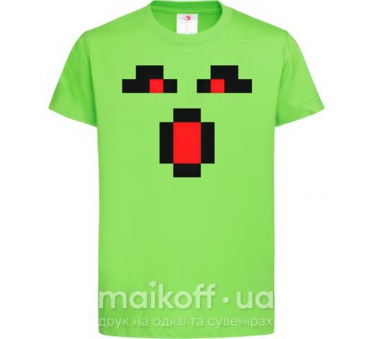 Дитяча футболка Minecraft evil Лаймовий фото