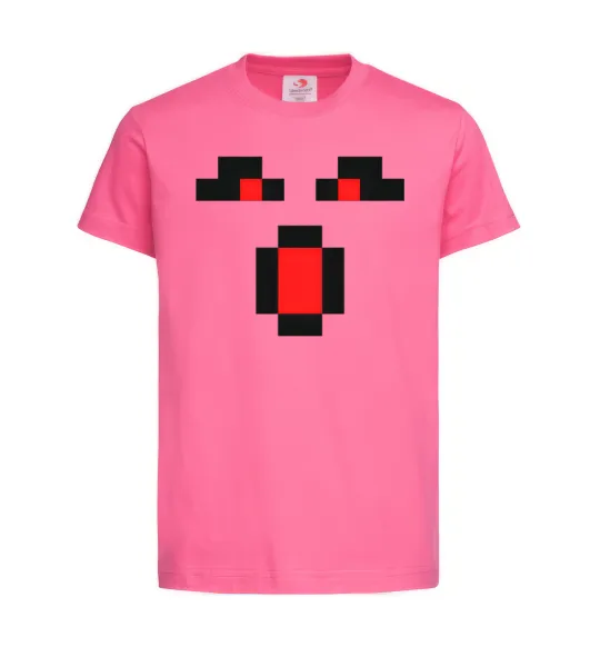 Детская футболка Minecraft evil Ярко-розовый фото