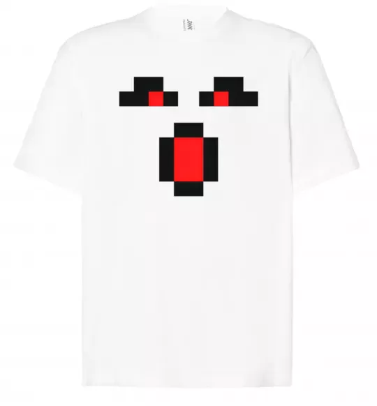 Футболка Оверсайз Minecraft evil Белый фото