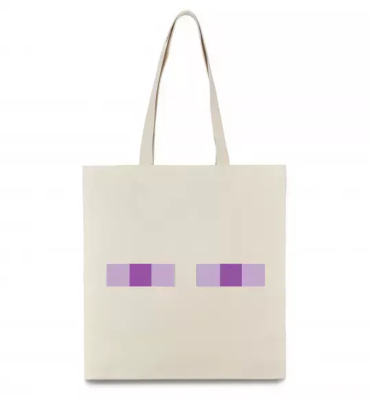 Эко-сумка Minecraft eyes Бежевый фото