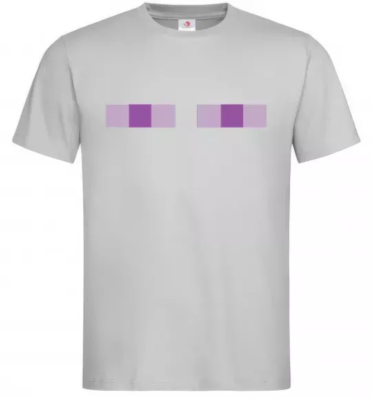 Мужская футболка Minecraft eyes Серый фото