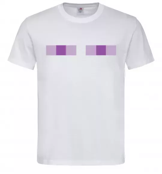 Мужская футболка Minecraft eyes Белый фото