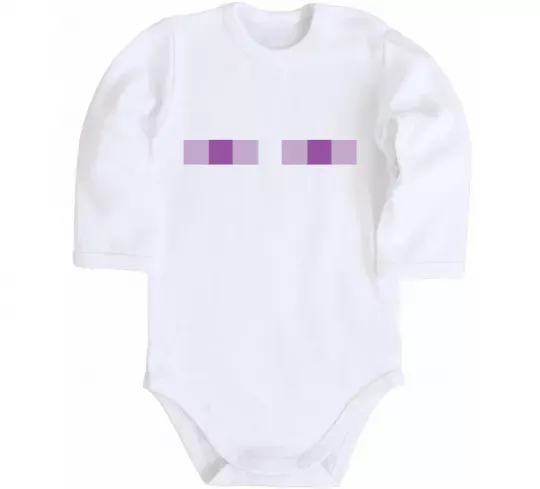 Дитячий бодік Minecraft eyes Білий фото